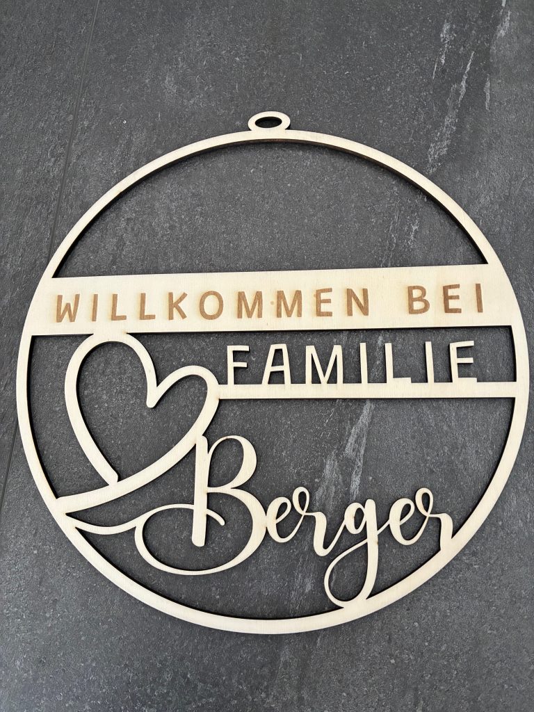 Türkranz Familie Berger 30x30cm