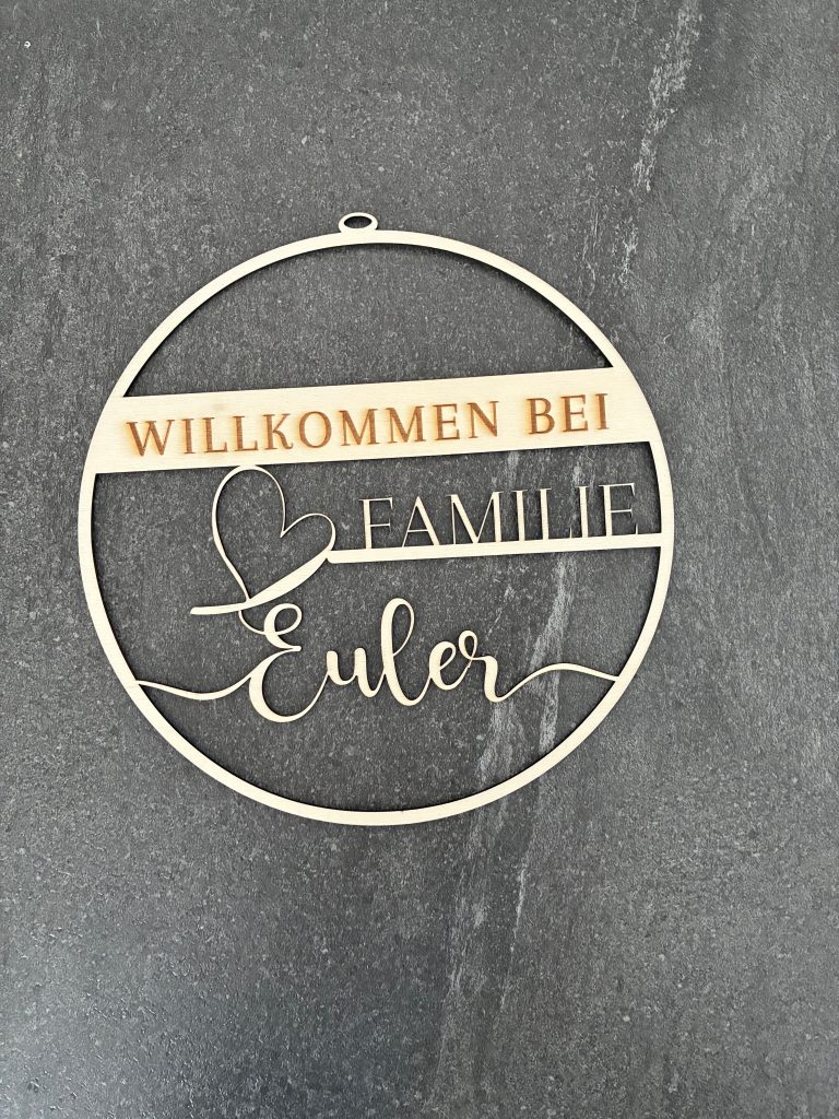 Türkranz Familie Euler 20x20cm